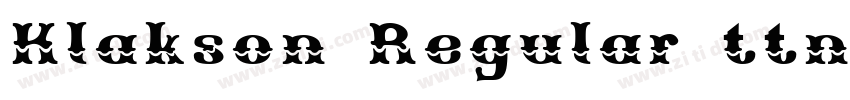 Klakson Regular ttno字体转换